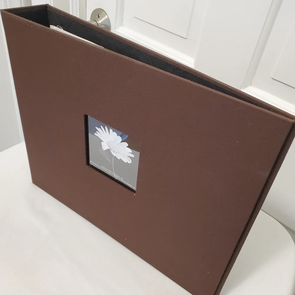EUC Pioneer 3 Ring Hardcover Binder, Brown 15 x 12.5 x 2.75